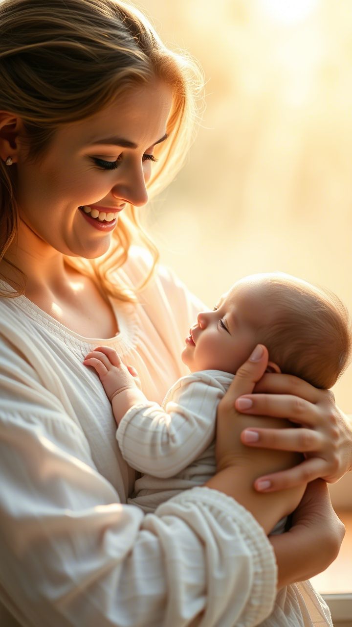 Une maman avec son bébé dans les bras — Emmanuel SOS Adoption